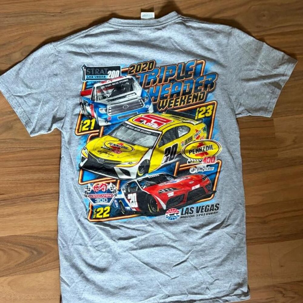 2020 Las Vegas Motor Speedway NASCAR Triple Header Tee Small